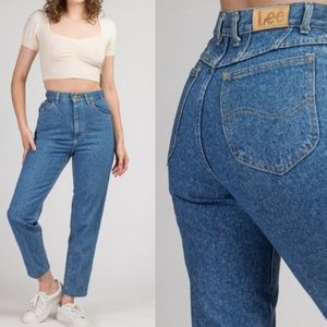 Vintage 90s Lee High Rise Straight-leg Jeans Size 10 Pet / 28" Made in USA